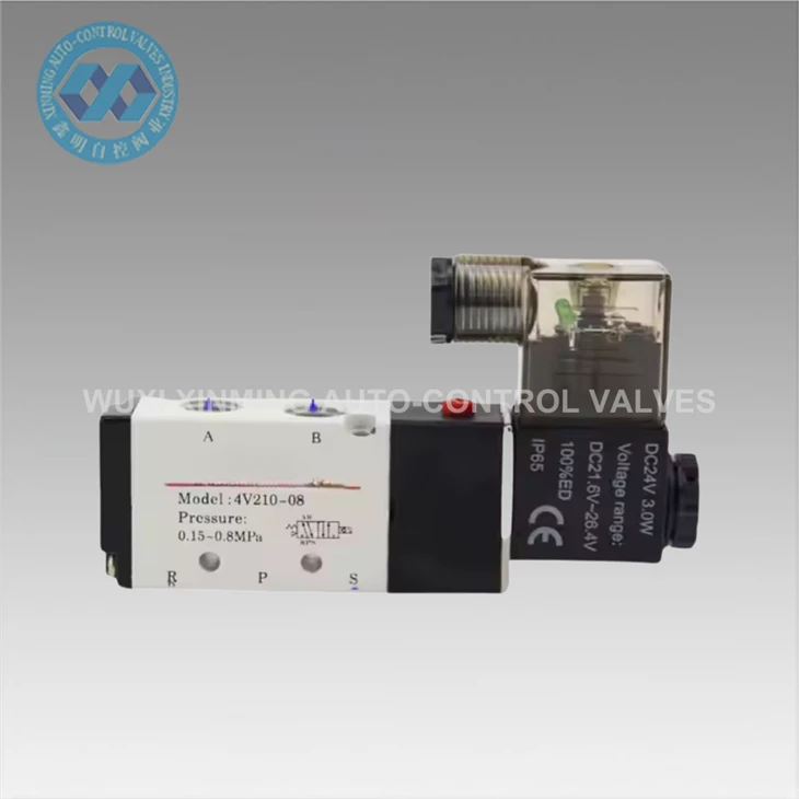 Aluminum Alloy Pneumatic Solenoid Valve 52 AC220V 110V